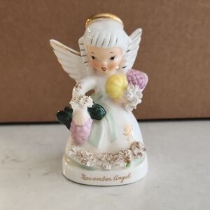 Vintage November Angel Figurine